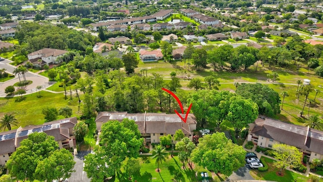 aerial view with a residential view