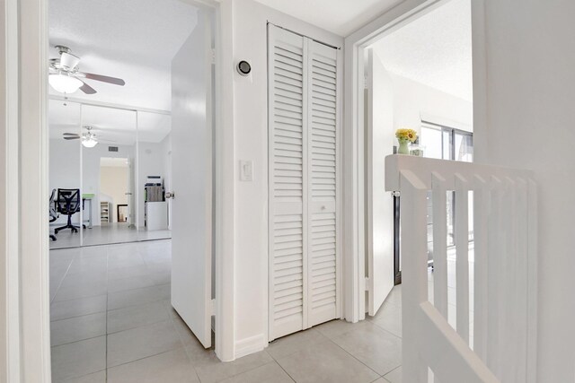 3717 37th Way, West Palm Beach, FL 33407 - office area featuring a ceiling fan, light tile patterned floors, and visible vents