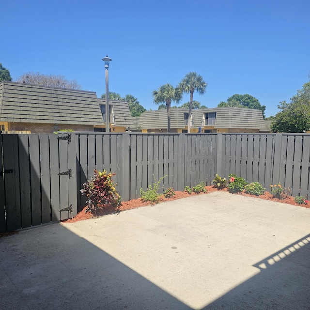 view of patio with a fenced backyard
