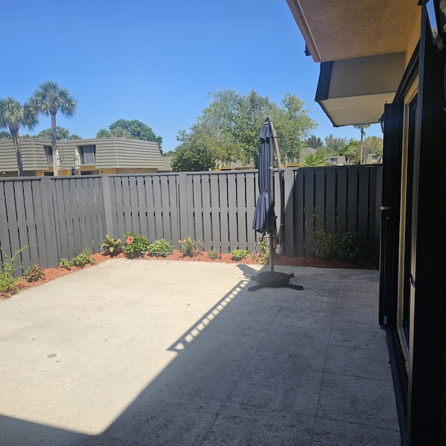 view of patio / terrace featuring a fenced backyard