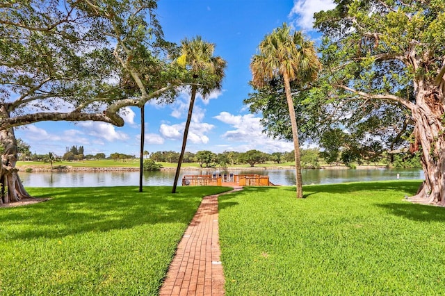 308 Golfview Rd Unit 407, North Palm Beach, FL 33408 - view of green lawn featuring a water view