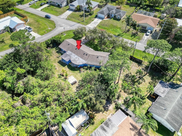 aerial view featuring a residential view