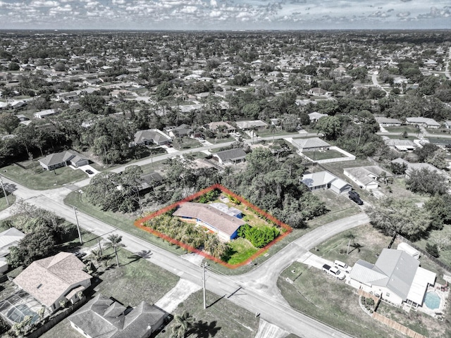 bird's eye view featuring a residential view
