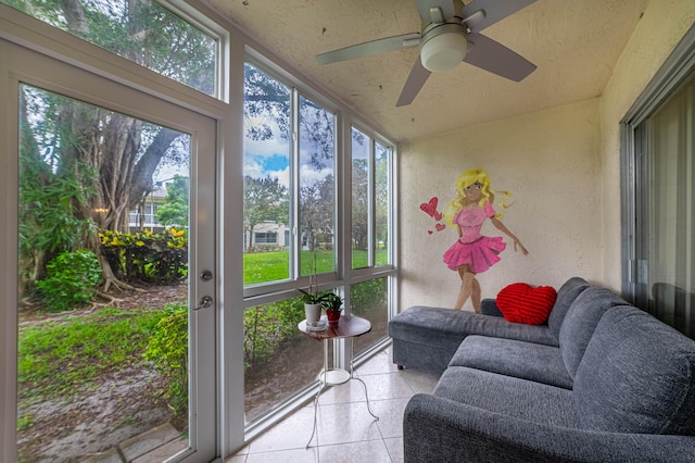 sunroom featuring a wealth of natural light