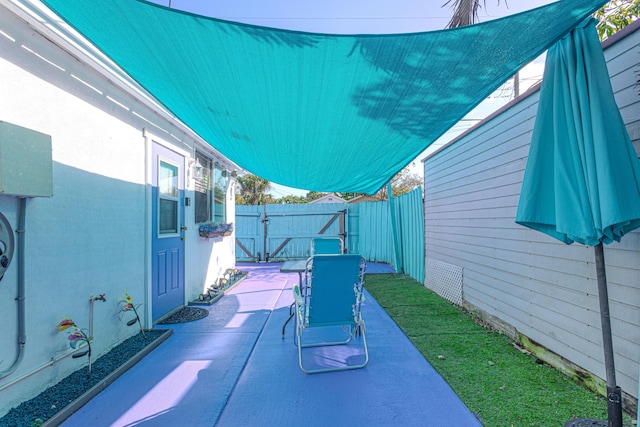 view of patio / terrace featuring a fenced backyard