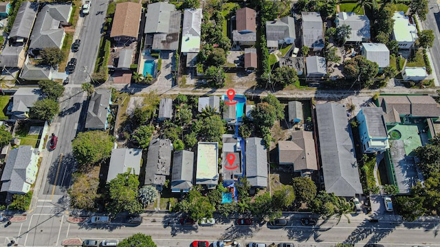 bird's eye view featuring a residential view