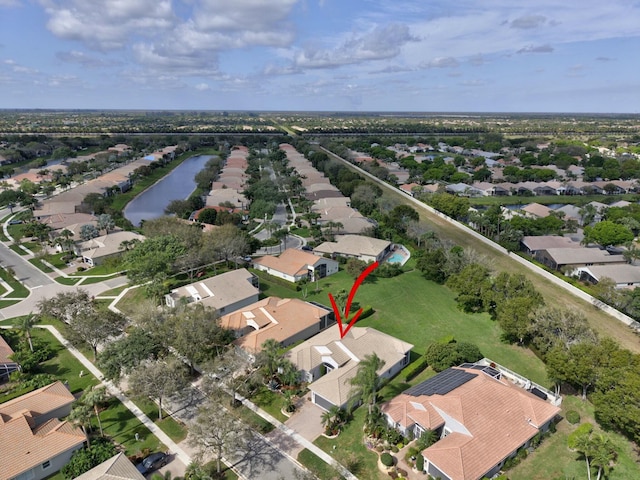 aerial view featuring a residential view