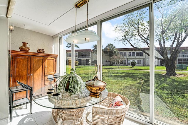 view of sunroom