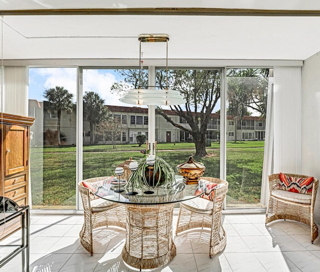 view of sunroom