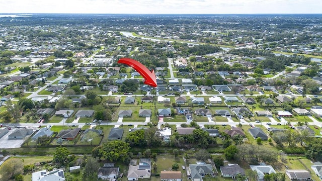 aerial view featuring a residential view