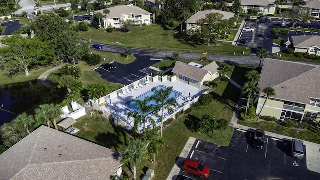 bird's eye view with a residential view