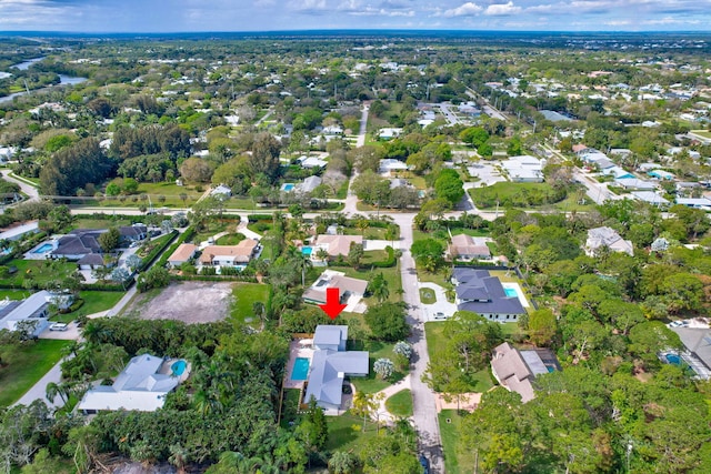 birds eye view of property featuring a residential view