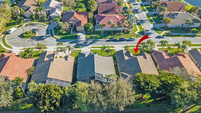 bird's eye view featuring a residential view