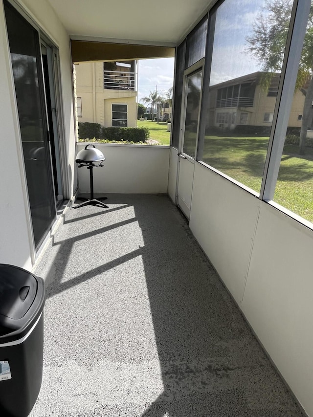 view of sunroom