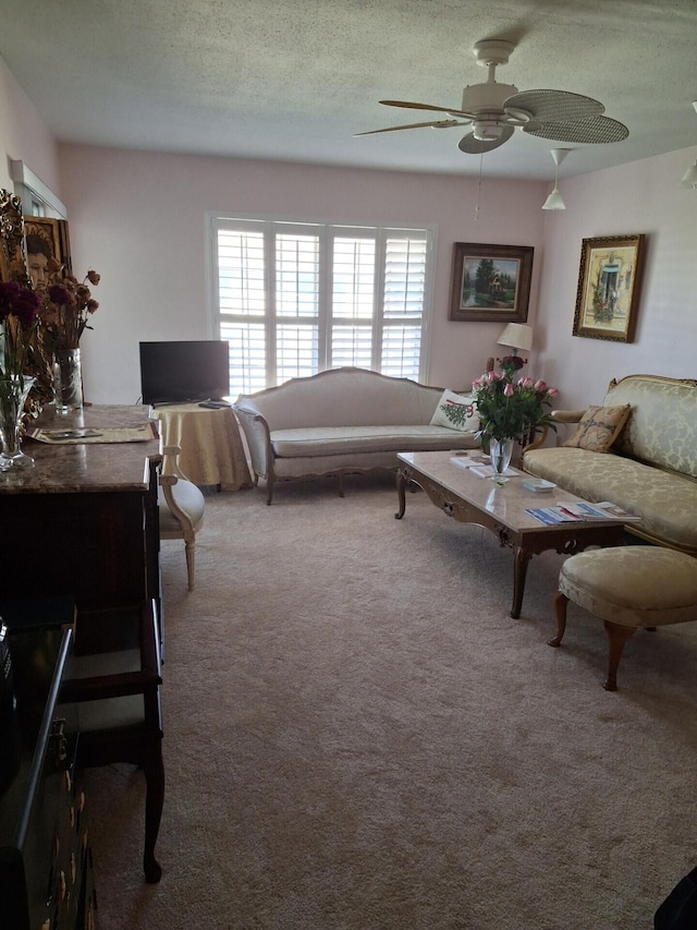 5580 Tamberlane Cir Unit 334, Palm Beach Gardens, FL 33418 - living area with carpet and ceiling fan