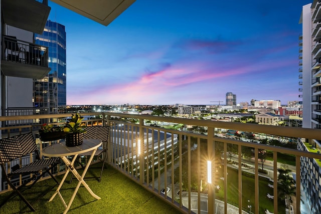 balcony featuring a view of city