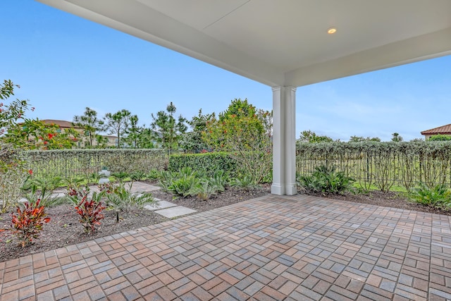 view of patio / terrace featuring a fenced backyard