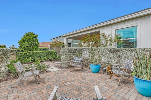 view of patio / terrace with fence