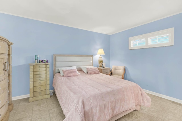 bedroom with baseboards