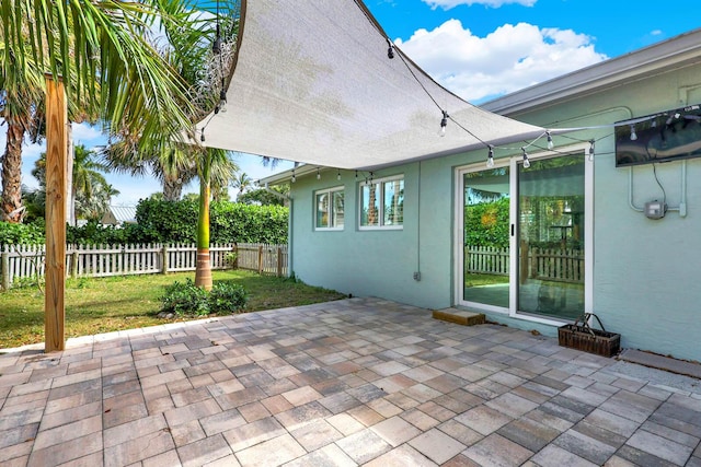 view of patio with fence