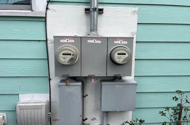 exterior details with electric meter