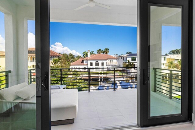 bedroom with access to exterior, multiple windows, visible vents, and recessed lighting