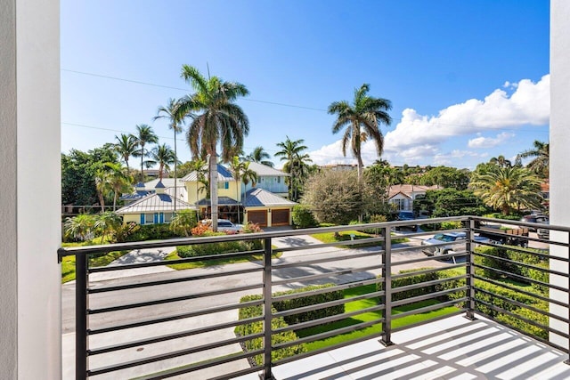 balcony with a residential view