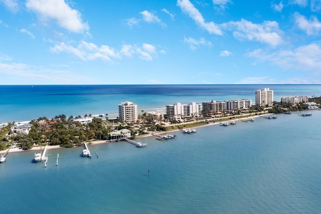 property view of water featuring a city view