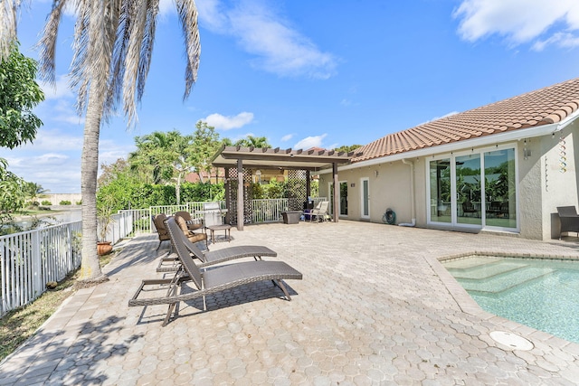 view of patio / terrace with fence