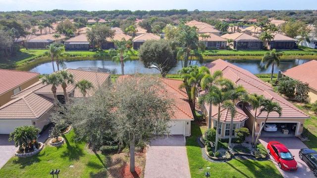 6782 Hillsdale Pt, Boynton Beach, FL 33437 - birds eye view of property featuring a water view and a residential view