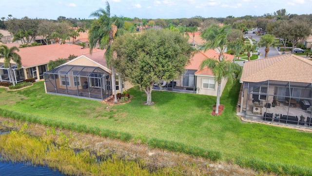 6782 Hillsdale Pt, Boynton Beach, FL 33437 - birds eye view of property with a water view