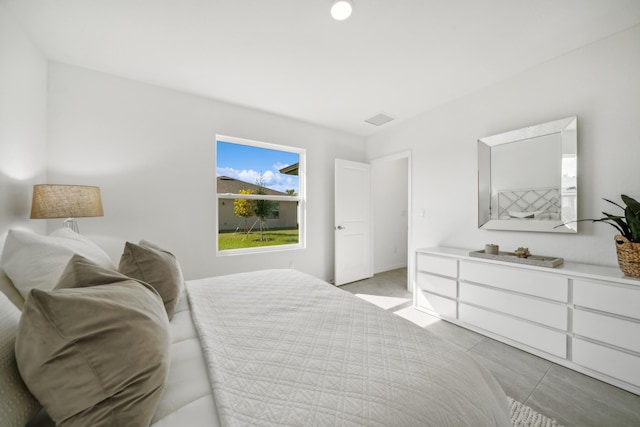 bedroom featuring visible vents