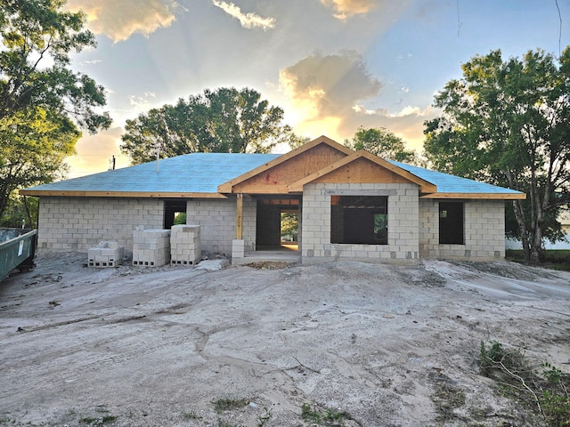 view of property under construction