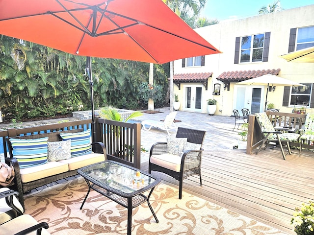 206 Edgewood Dr, West Palm Beach, FL 33405 - deck featuring french doors