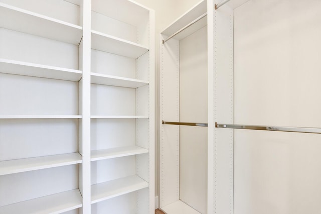 view of walk in closet