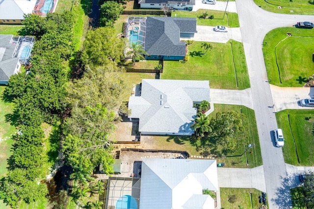 drone / aerial view featuring a residential view