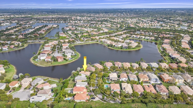 9832 Stover Way, Wellington, FL 33414 - drone / aerial view featuring a water view and a residential view