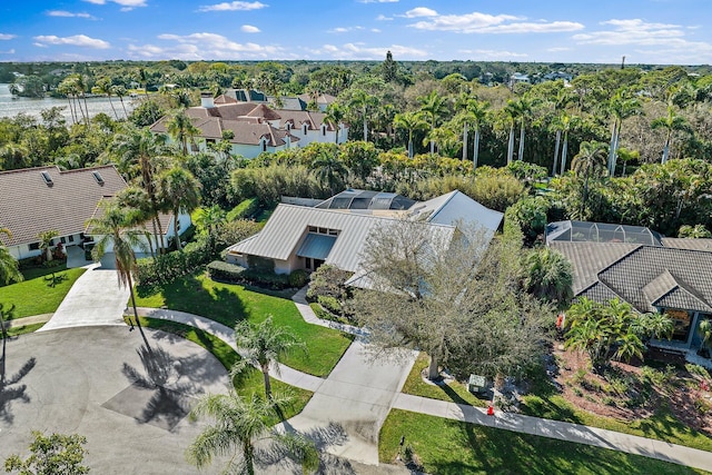 aerial view with a residential view