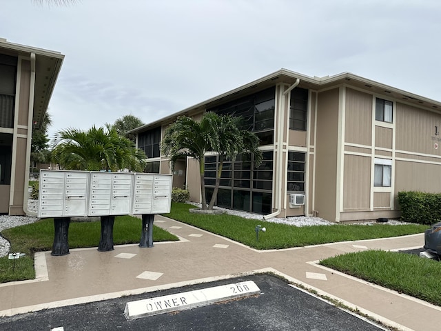 surrounding community featuring mail area and uncovered parking