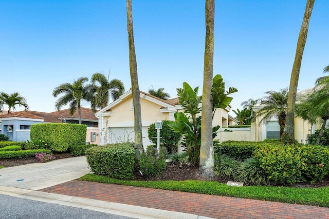 view of front of house featuring stucco siding