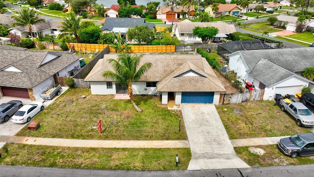 aerial view featuring a residential view