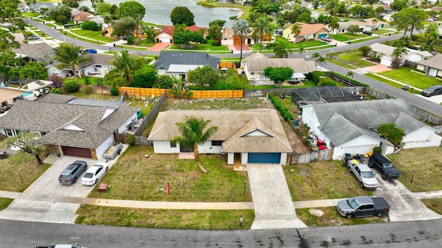 aerial view featuring a residential view