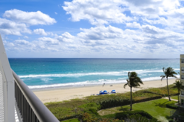 water view featuring a view of the beach