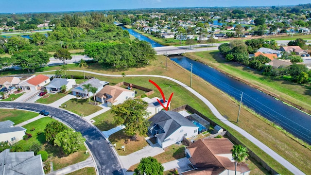 5598 Pebble Brook Ln, Boynton Beach, FL 33472 - bird's eye view with a residential view and a water view