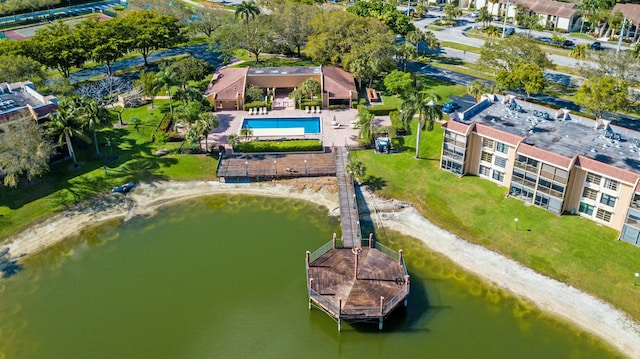 6705 Coral Lake Dr Unit 6705, Margate, FL 33063 - aerial view of a nearby body of water and a pool area