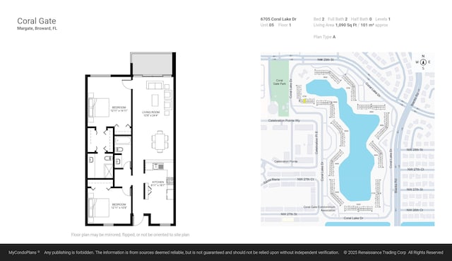 6705 Coral Lake Dr Unit 6705, Margate, FL 33063 - room layout