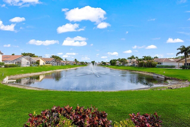 property view of water with a residential view