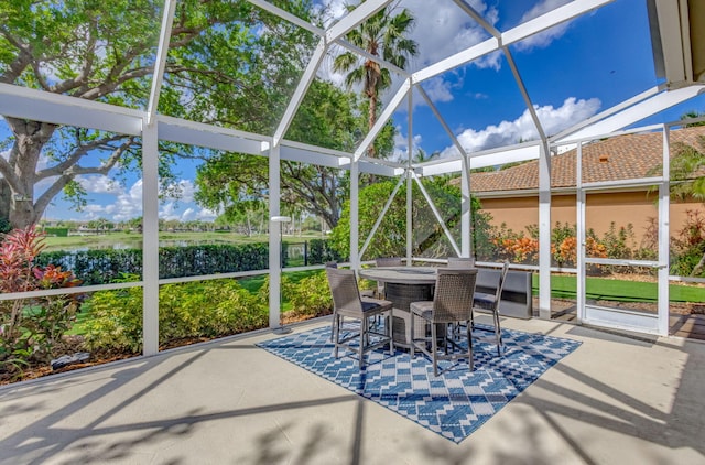 view of sunroom