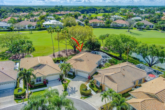 aerial view featuring a residential view