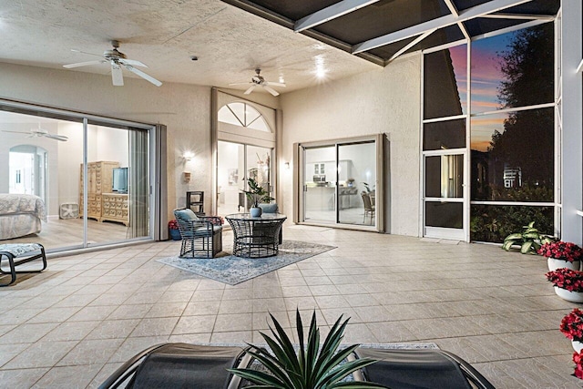 view of patio / terrace featuring ceiling fan